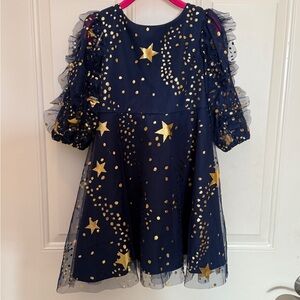 Pippa & Julie Navy Dress with Gold Stars
